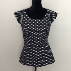 Banana Republic Navy Blue/White Top - Size 6